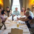 The BSCC Cycling Weekend, The Swan Inn, Thaxted, Essex - 12th May 2012, DH at the head of the table