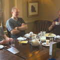 The BSCC Cycling Weekend, The Swan Inn, Thaxted, Essex - 12th May 2012, Phil, Paul and DH eat breakfast