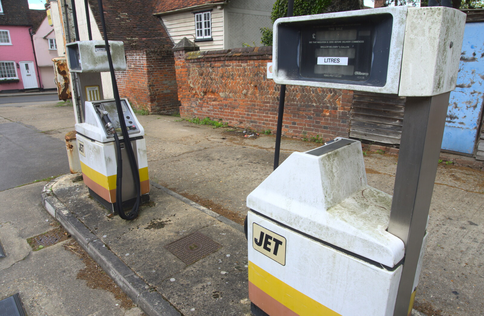 Derelict petrol pumps from The BSCC Cycling Weekend, The Swan Inn, Thaxted, Essex - 12th May 2012
