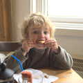 Eating toast in Beard's Café, Eye, A Few Hours at Hardwick Airfield, Norfolk - 20th May 2012
