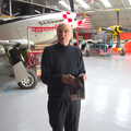 Grandad roams around reading Clive's booklet, A Few Hours at Hardwick Airfield, Norfolk - 20th May 2012