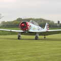 The Harvard heads off for a flight, A Few Hours at Hardwick Airfield, Norfolk - 20th May 2012