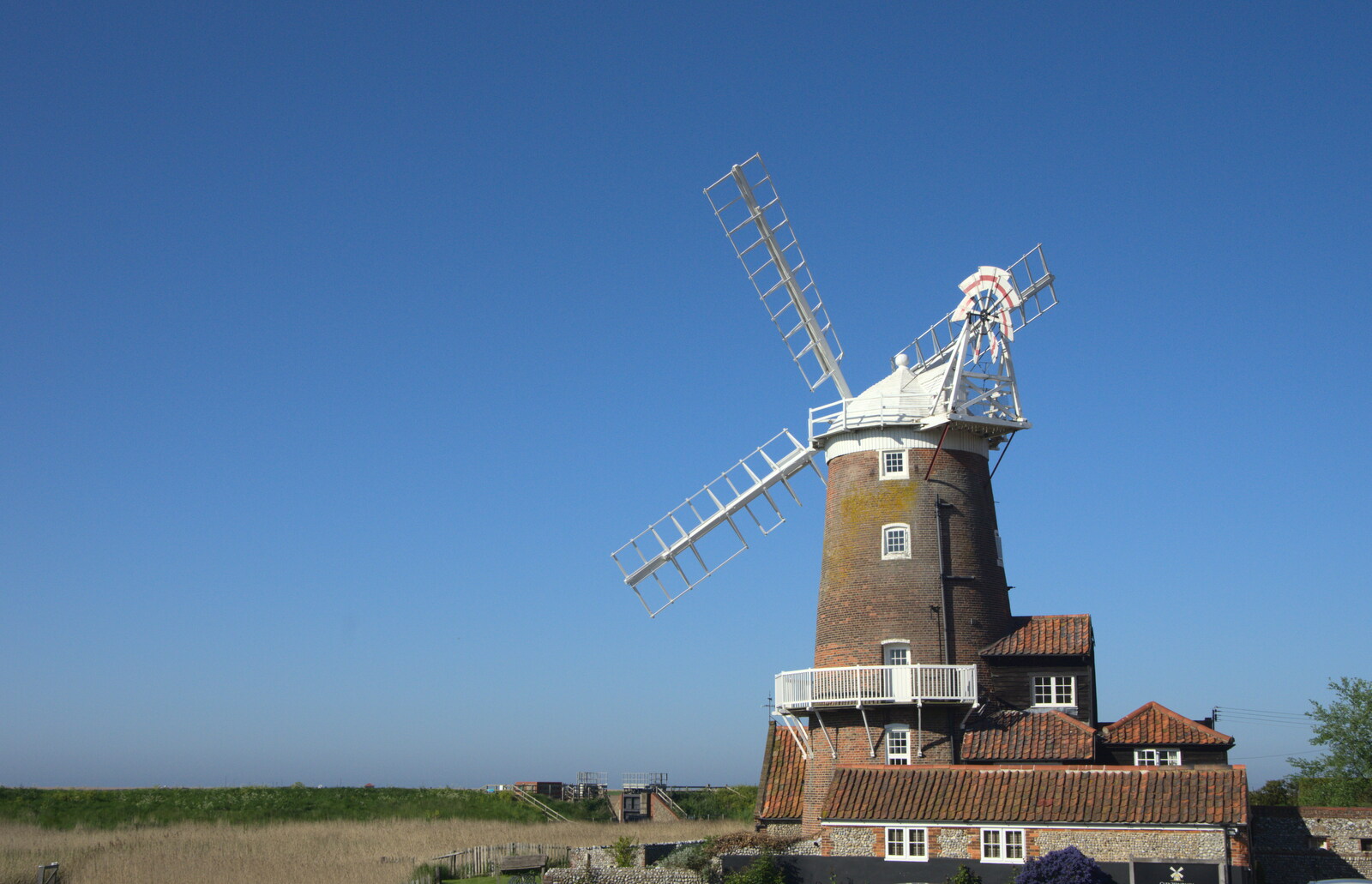 The Cley windmill from The BSCC at Needham, and a Birthday By The Sea, Cley, Norfolk - 26th May 2012