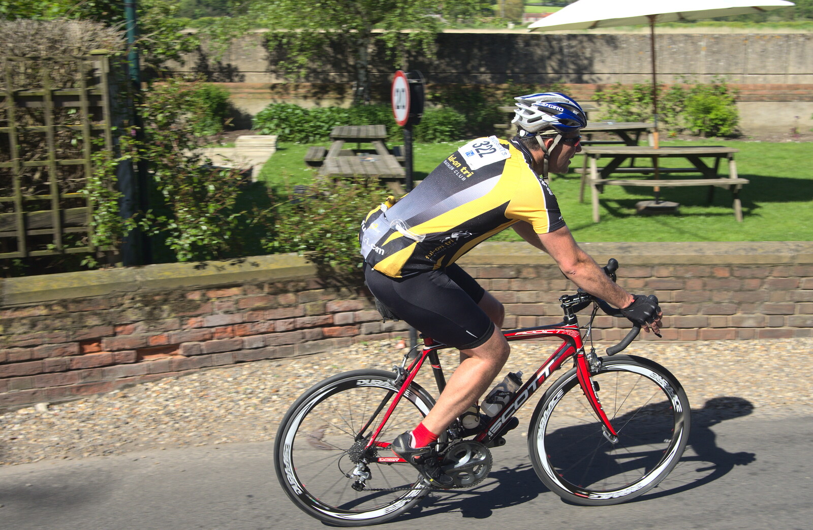 One of a thousand cyclists from The BSCC at Needham, and a Birthday By The Sea, Cley, Norfolk - 26th May 2012