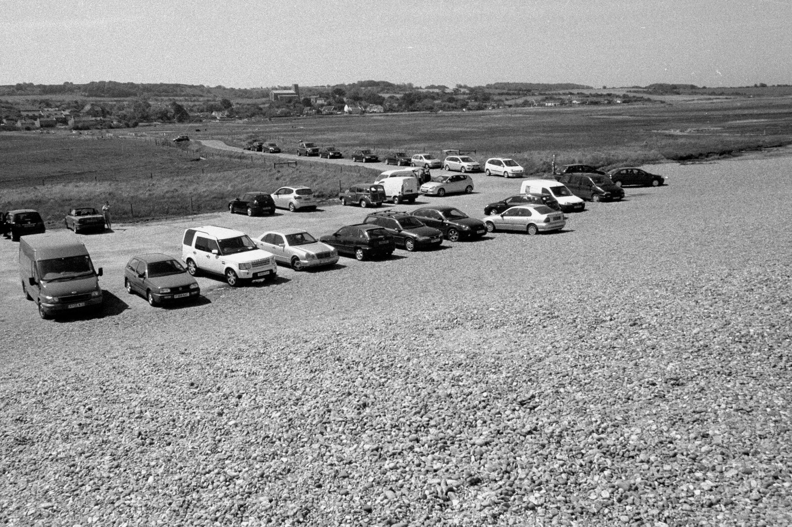The car park by the beach from The BSCC at Needham, and a Birthday By The Sea, Cley, Norfolk - 26th May 2012