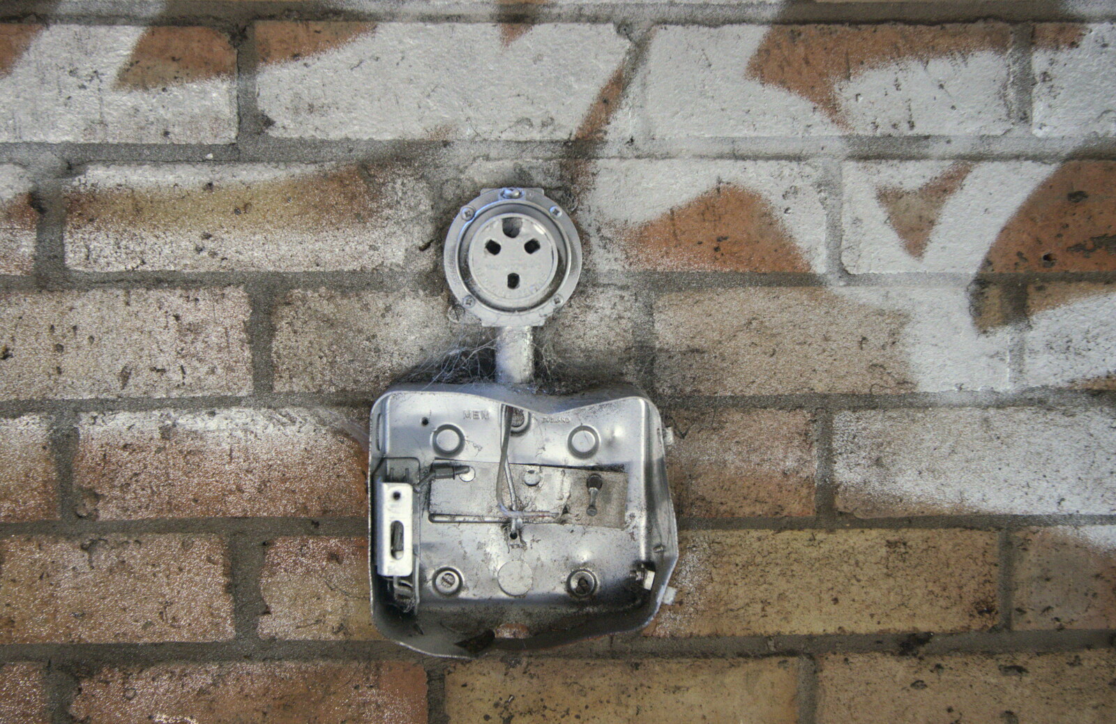 Broken electrical fitting from Rural Norfolk Dereliction and Graffiti, Ipswich Road, Norwich - 27th May 2012