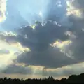 A good display of crepuscular 'God rays', The BBs at the White Hart, Roydon, Norfolk - 1st June 2012