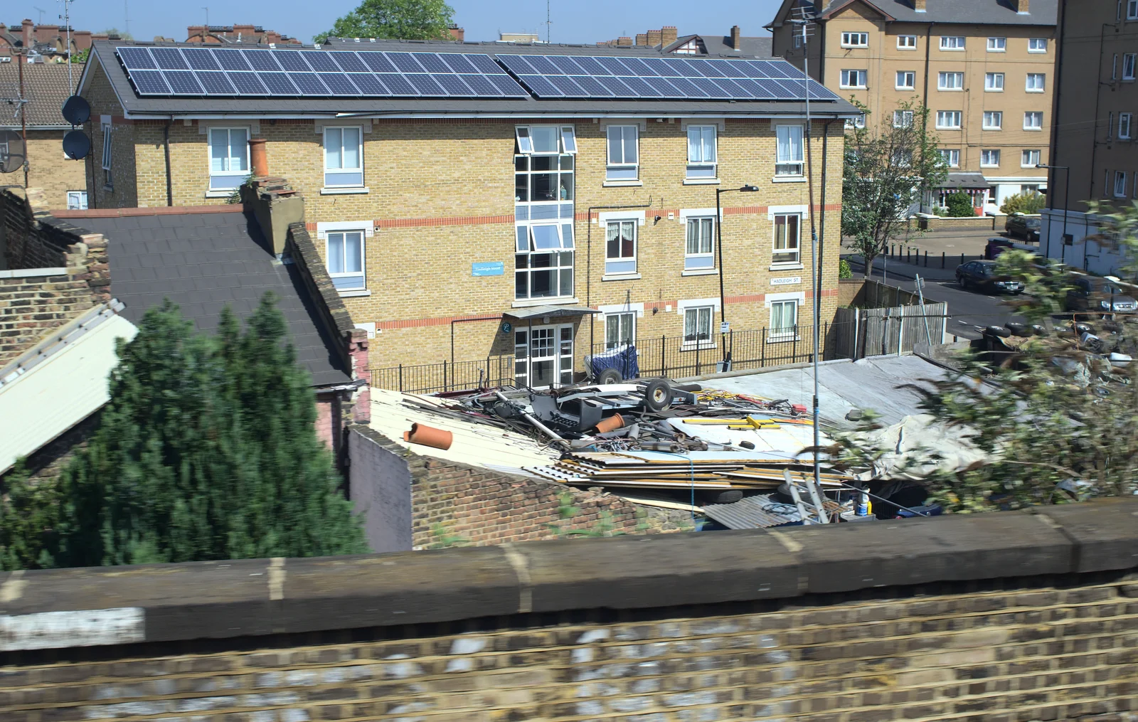 A scrapyard near Bethnal Green, from The BBs at the White Hart, Roydon, Norfolk - 1st June 2012