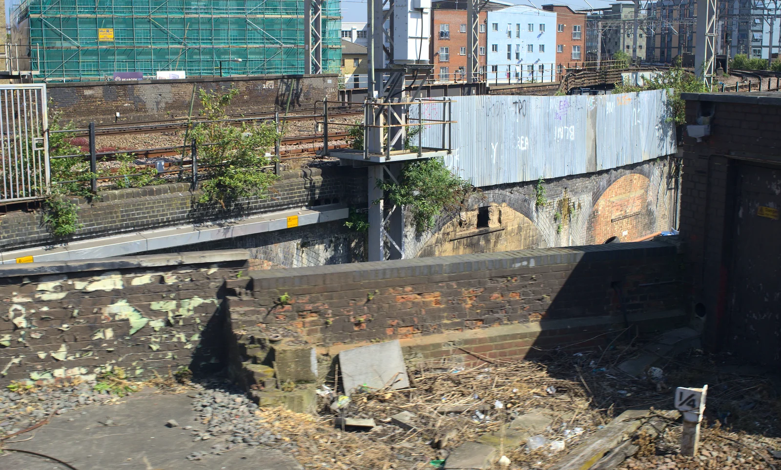 Rail-side dereliction, Bethnal Green, from The BBs at the White Hart, Roydon, Norfolk - 1st June 2012