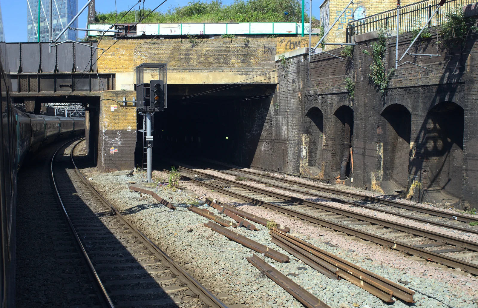 The entrance to the tunnel under Commercial Road, from The BBs at the White Hart, Roydon, Norfolk - 1st June 2012