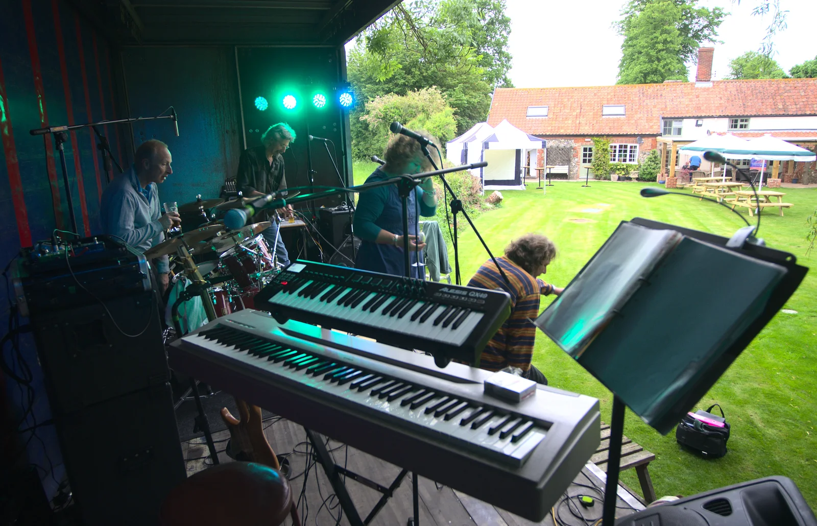 The view from Nosher's keyboards, from The BBs at the White Hart, Roydon, Norfolk - 1st June 2012