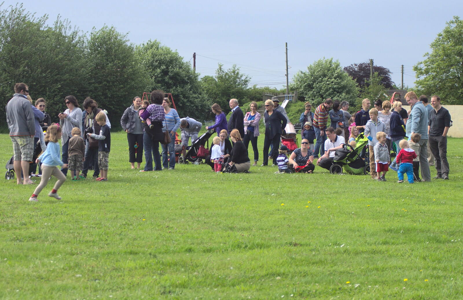 Fred's Sports Day and Other Stories, Palgrave, Suffolk - 2nd June 2012: A crowd assembles for the sports day