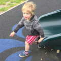 2012 Fred runs off the slide