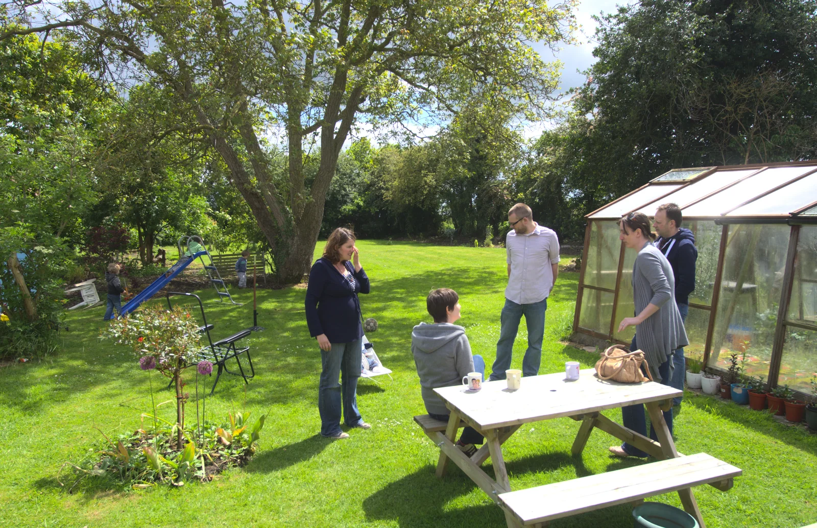 The Cambridge Massive hang out in the back garden, from The Queen's Diamond Jubilee Weekend, Eye and Brome, Suffolk - 4th June 2012