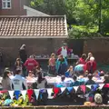 Lines of tables in the street, The Queen's Diamond Jubilee Weekend, Eye and Brome, Suffolk - 4th June 2012