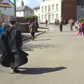 The headmaster wanders off up Church Street, The Queen's Diamond Jubilee Weekend, Eye and Brome, Suffolk - 4th June 2012