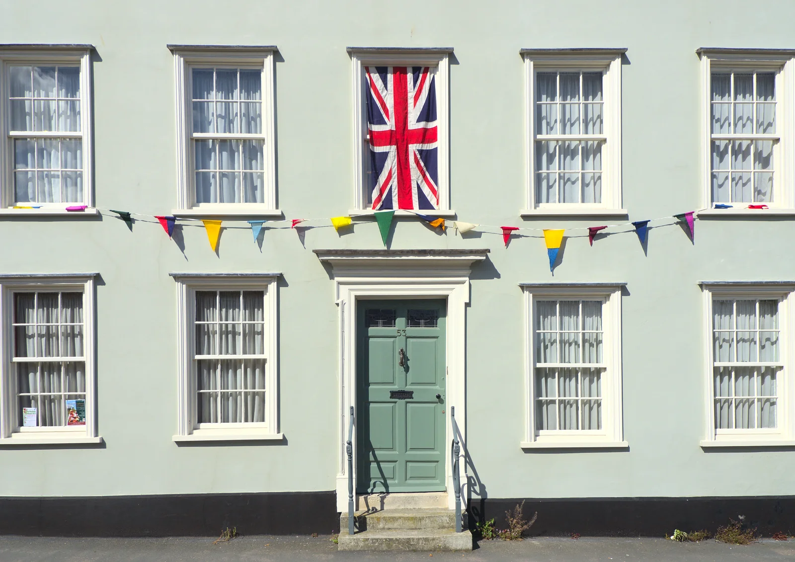 A patriotic window, from The Queen's Diamond Jubilee Weekend, Eye and Brome, Suffolk - 4th June 2012