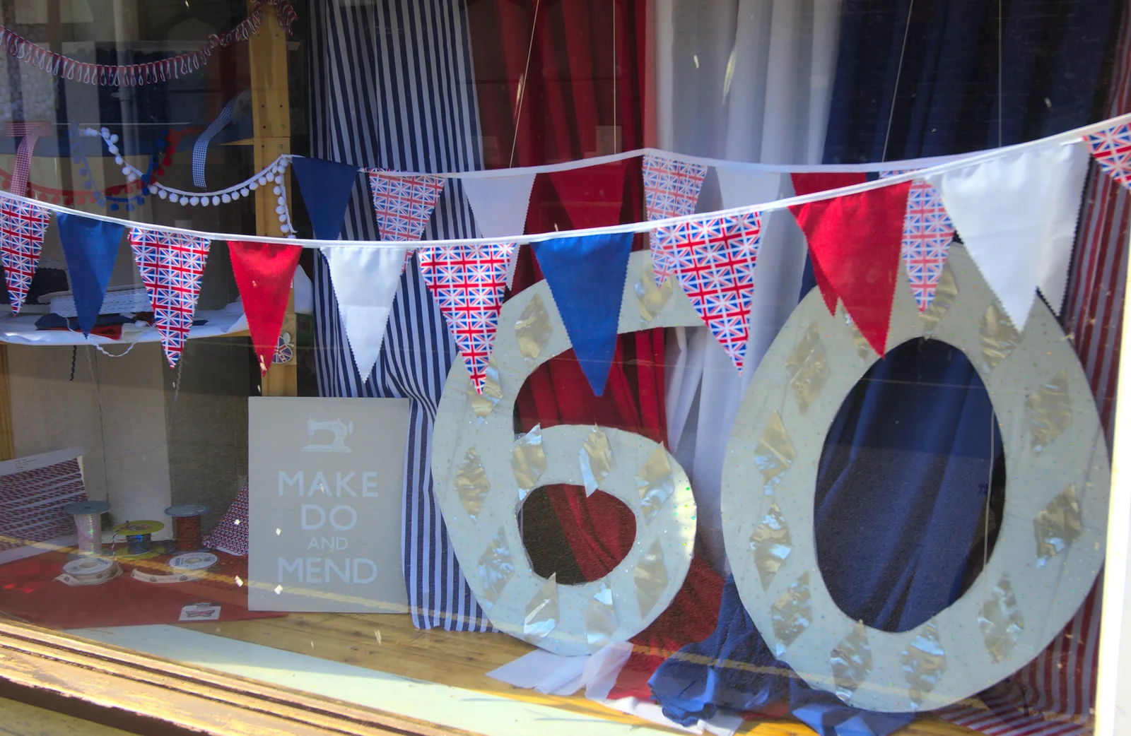 The Fabric Shop in Eye gets in to the spirit, from The Queen's Diamond Jubilee Weekend, Eye and Brome, Suffolk - 4th June 2012