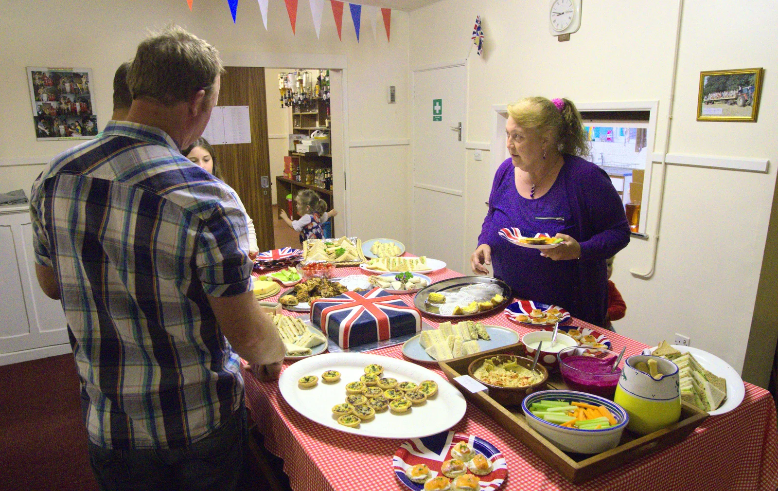 A Jubilee buffet, from The Queen's Diamond Jubilee Weekend, Eye and Brome, Suffolk - 4th June 2012