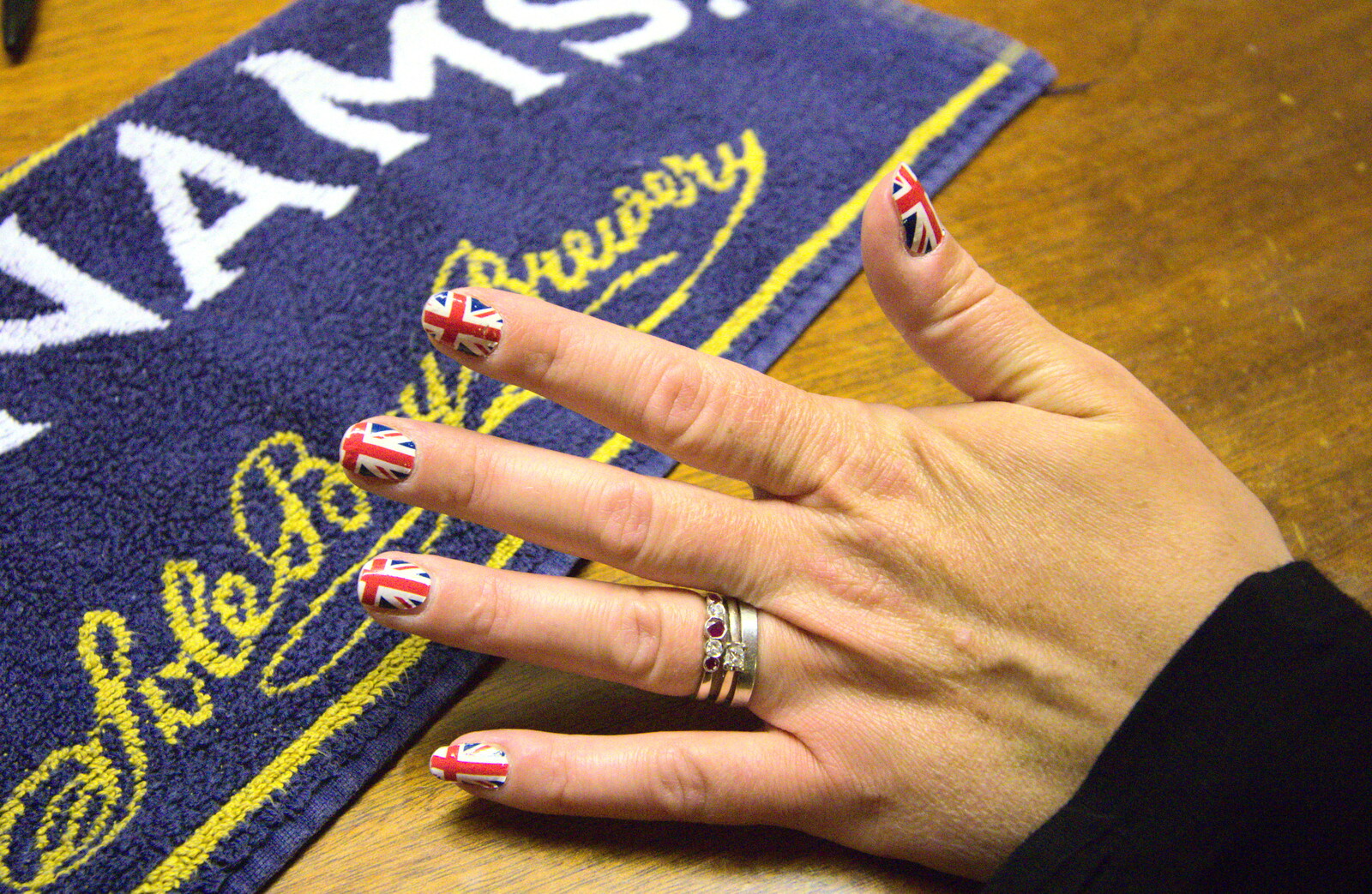 The Queen's Diamond Jubilee Weekend, Eye and Brome, Suffolk - 4th June 2012: Jubilee-styled finger nails