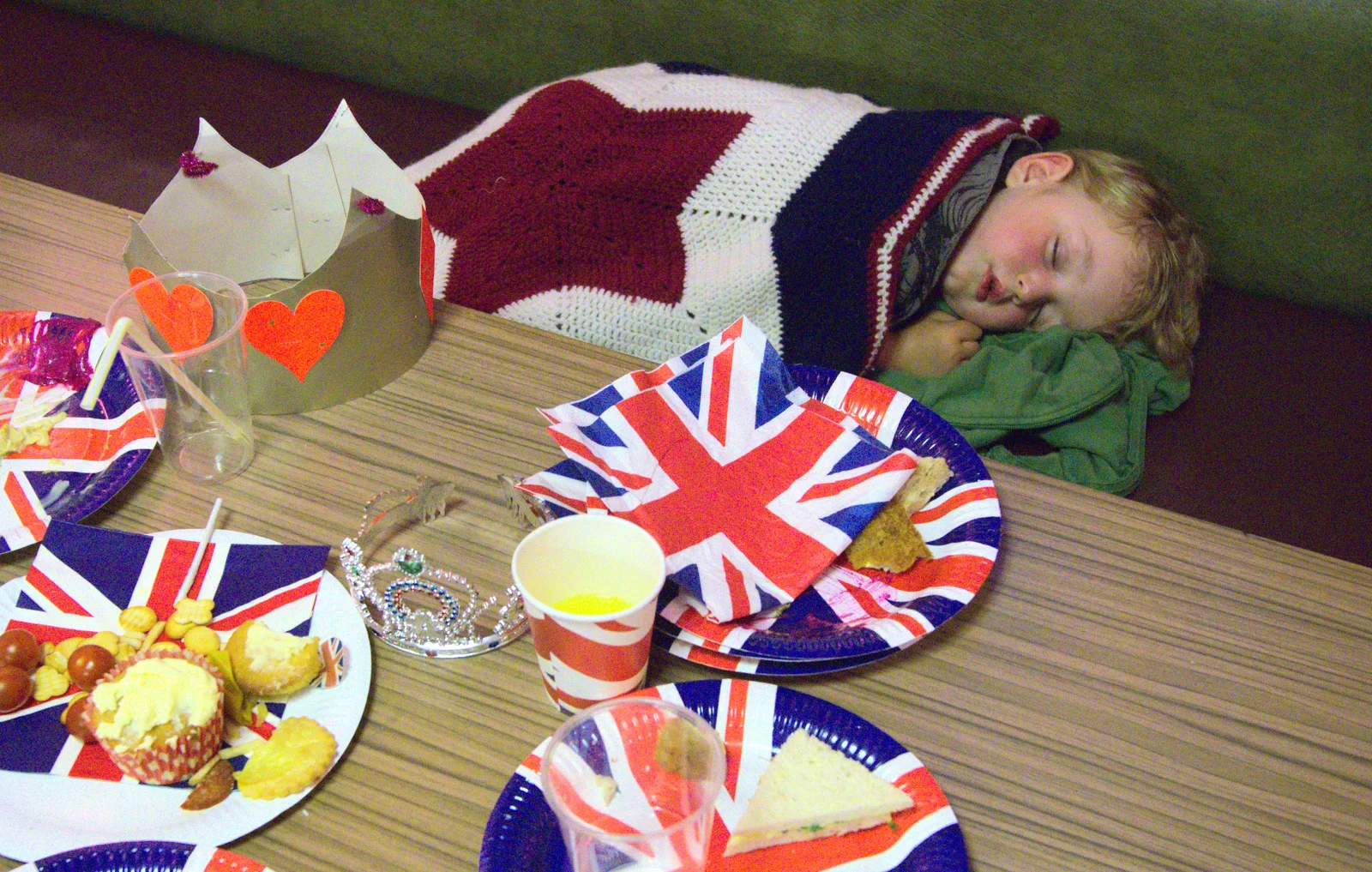 Fred, asleep, from The Queen's Diamond Jubilee Weekend, Eye and Brome, Suffolk - 4th June 2012