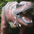 Another Trip to Banham Zoo, Banham, Norfolk - 6th June 2012, A T-Rex with Jubilee bunting on