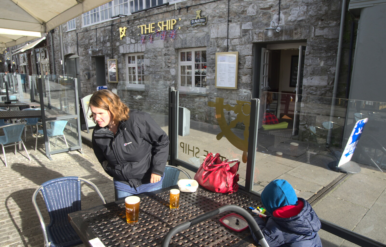 Time for a beer outside The Ship Inn from A Visit to the Aquarium, The Barbican and Dartmoor, Plymouth, Devon - 10th June 2012