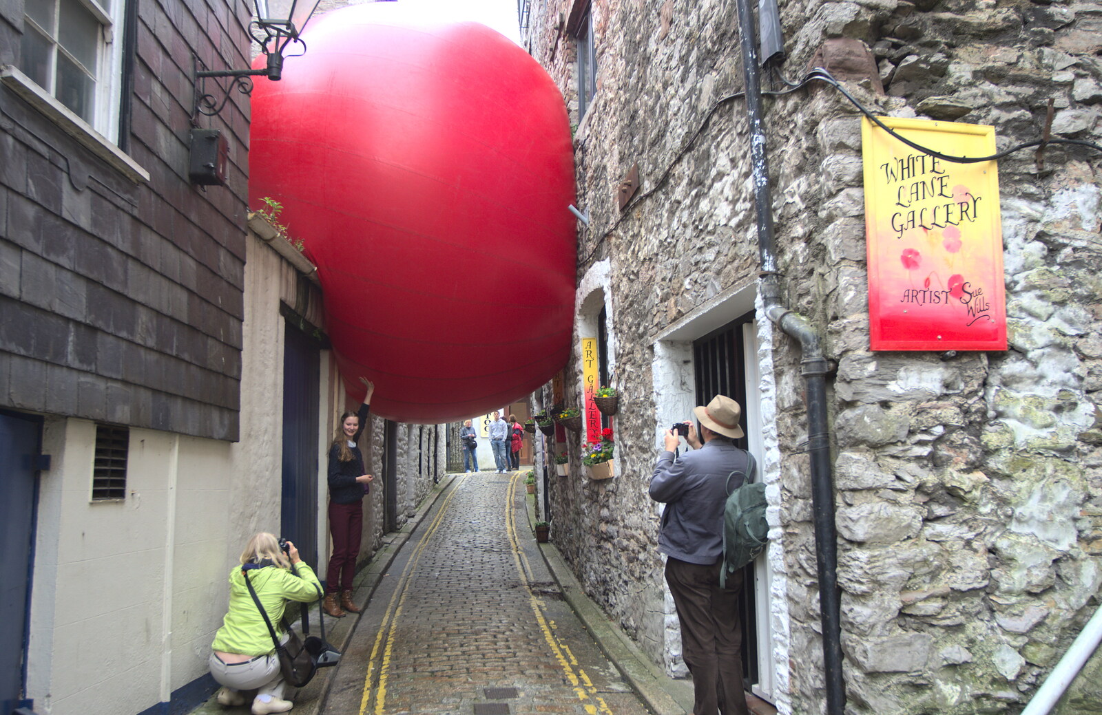 The Red Ball has moved along to White Lane from A Visit to the Aquarium, The Barbican and Dartmoor, Plymouth, Devon - 10th June 2012
