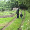 Sis with Fred on the allotments, Chagford and Haytor, Dartmoor, Devon - 11th June 2012