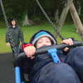 Sis pushes Fred on a swing, Chagford and Haytor, Dartmoor, Devon - 11th June 2012