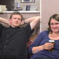 Nosher and Isobel kick back with a beer, Chagford and Haytor, Dartmoor, Devon - 11th June 2012