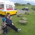 Fred and Isobel eat ice cream, Chagford and Haytor, Dartmoor, Devon - 11th June 2012