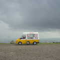 The ice cream van stands against the downpour, Chagford and Haytor, Dartmoor, Devon - 11th June 2012