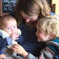 Harry, Isobel and Fred have a cuddle, Chagford and Haytor, Dartmoor, Devon - 11th June 2012