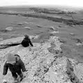 Isobel sits on the rocks as Fred roams around, Chagford and Haytor, Dartmoor, Devon - 11th June 2012