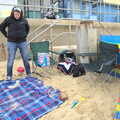 Picnic blanket, windbreak and Mr Cheese, A Night at the Crown Hotel, Southwold, Suffolk - 13th June 2012