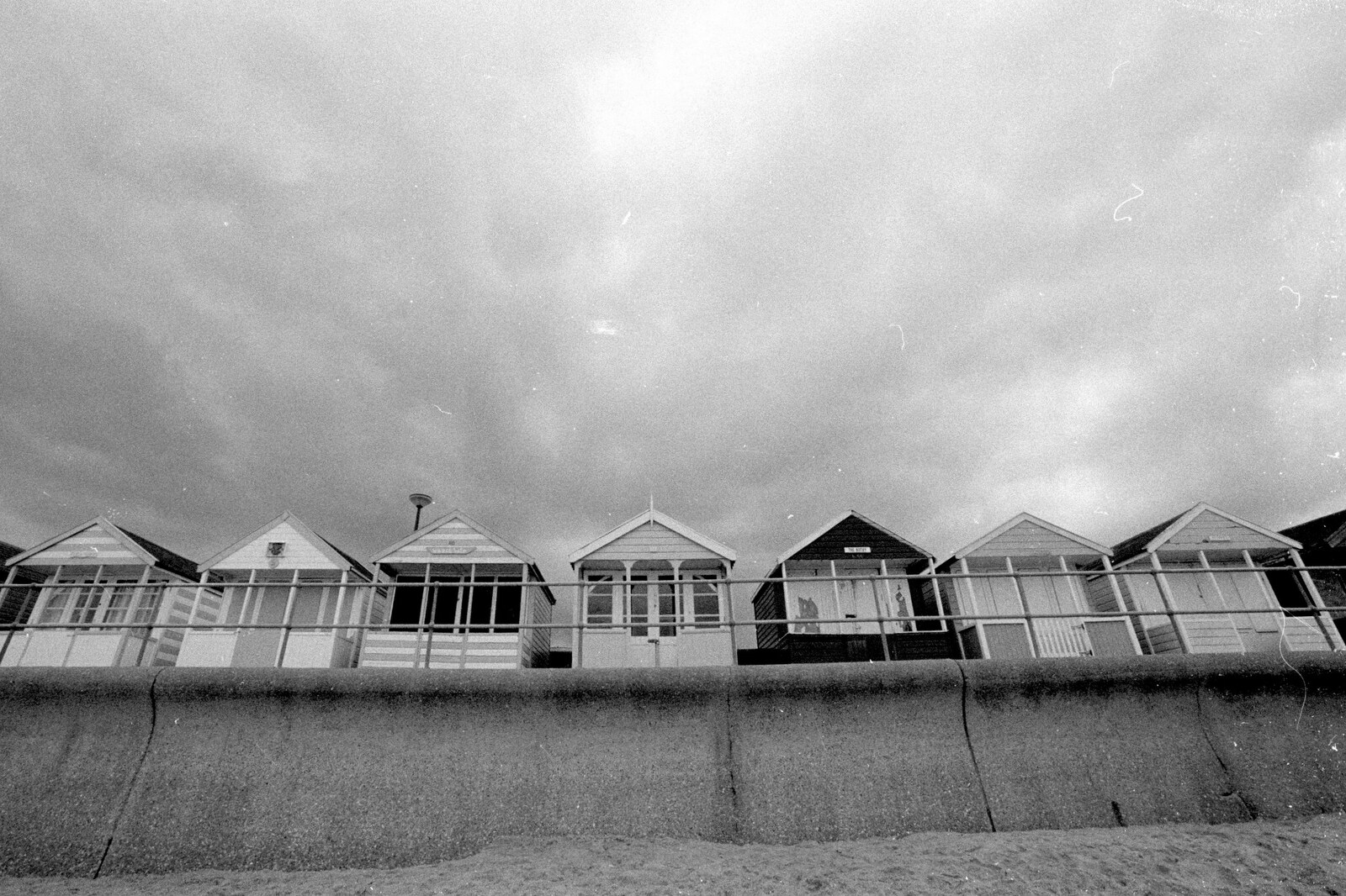 Beach huts on the promenade from A Night at the Crown Hotel, Southwold, Suffolk - 13th June 2012