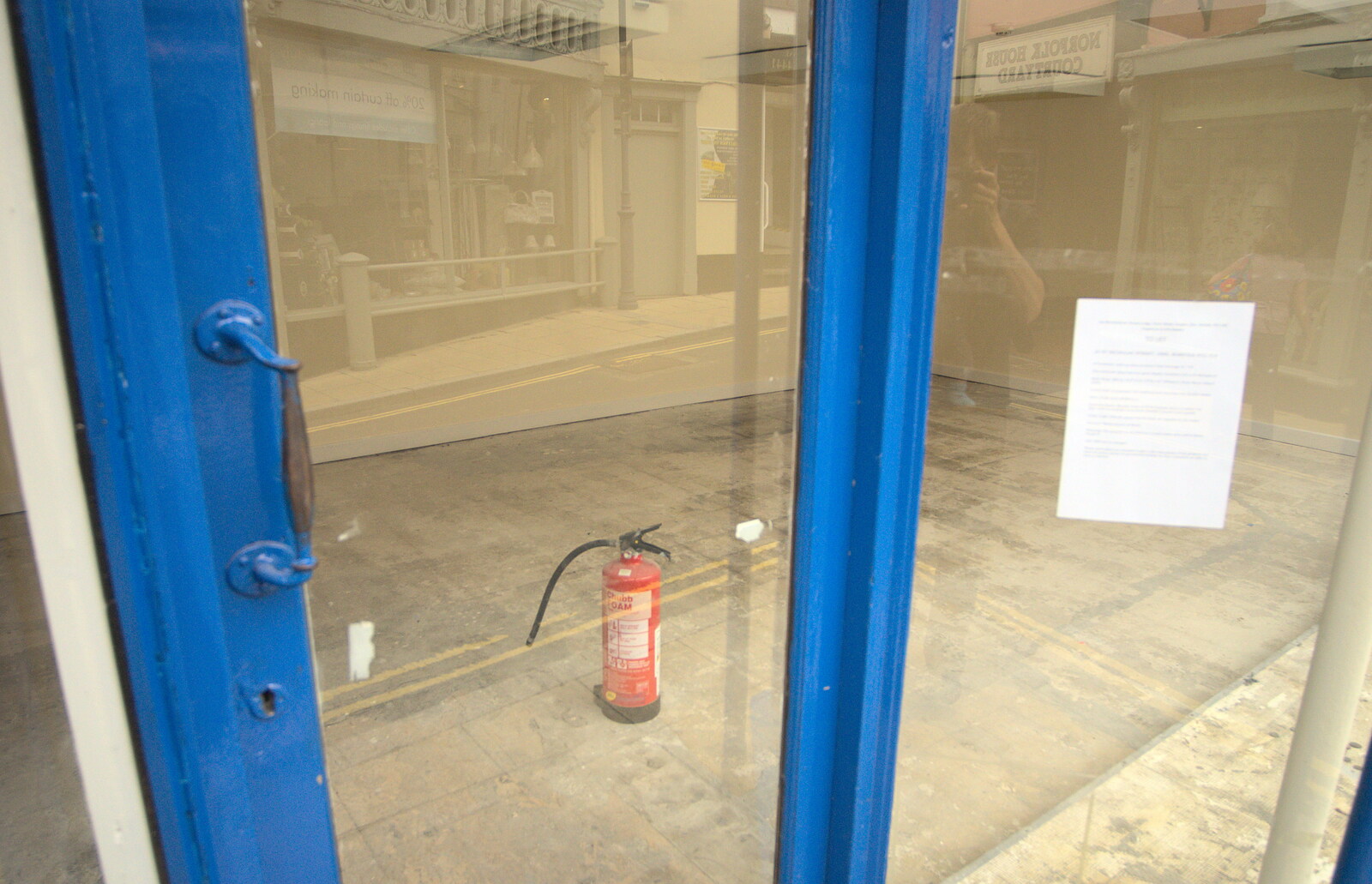 Abandoned fire extinguisher in the old Blockbuster from Grandad's Gaff and Music in the Park, Diss, Norfolk - 16th June 2012