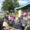 The choir assembles, Grandad's Gaff and Music in the Park, Diss, Norfolk - 16th June 2012