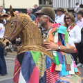 A dude with a wicker horse, Morris Dancing and a Carnival Procession, Diss, Norfolk - 17th June 2012