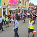 The bagpipes steam in, Morris Dancing and a Carnival Procession, Diss, Norfolk - 17th June 2012