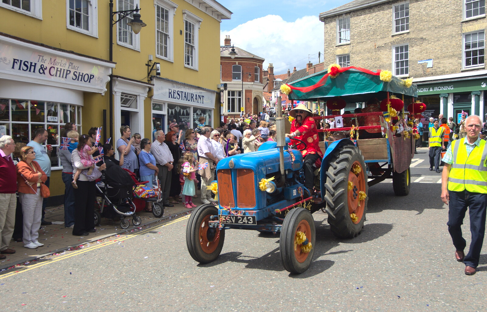 Another vintage tractor from Morris Dancing and a Carnival Procession, Diss, Norfolk - 17th June 2012