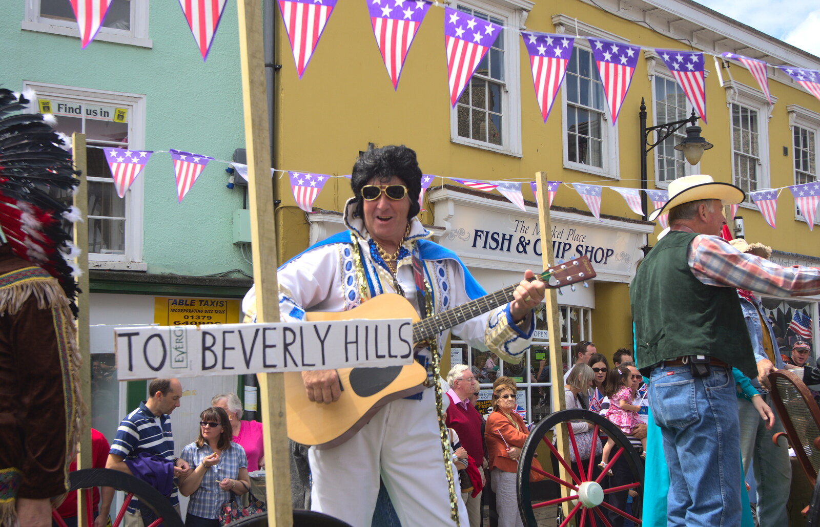 An Elvis impersonator from Morris Dancing and a Carnival Procession, Diss, Norfolk - 17th June 2012
