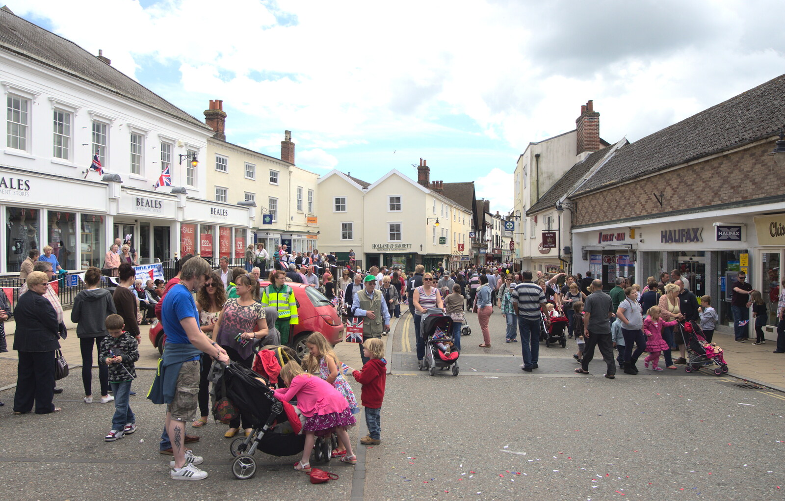 The crowds spread across the market place from Morris Dancing and a Carnival Procession, Diss, Norfolk - 17th June 2012