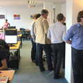 Roaming around the office, Stephen Fry Visits TouchType, Southwark, London - 19th June 2012