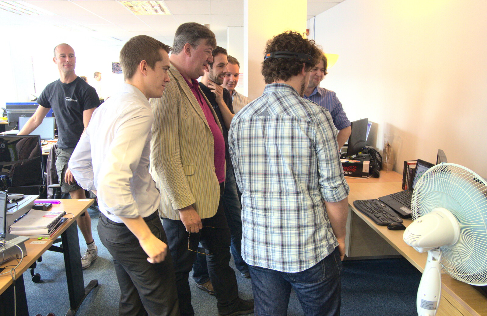 Adamn's demo is visited from Stephen Fry Visits TouchType, Southwark, London - 19th June 2012