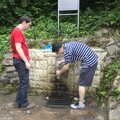 Hyosoo tops up our water stash at a spring-fed tap, Working at Samsung, and Geumosan Mountain, Gumi, Gyeongsangbuk-do, Korea - 24th June 2012