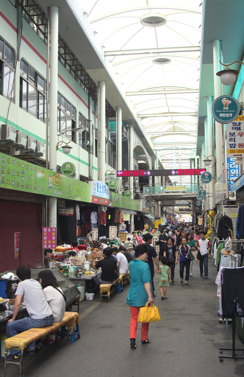 The covered lanes of the market from Seomun Market, Daegu, South Korea - 1st July 2012
