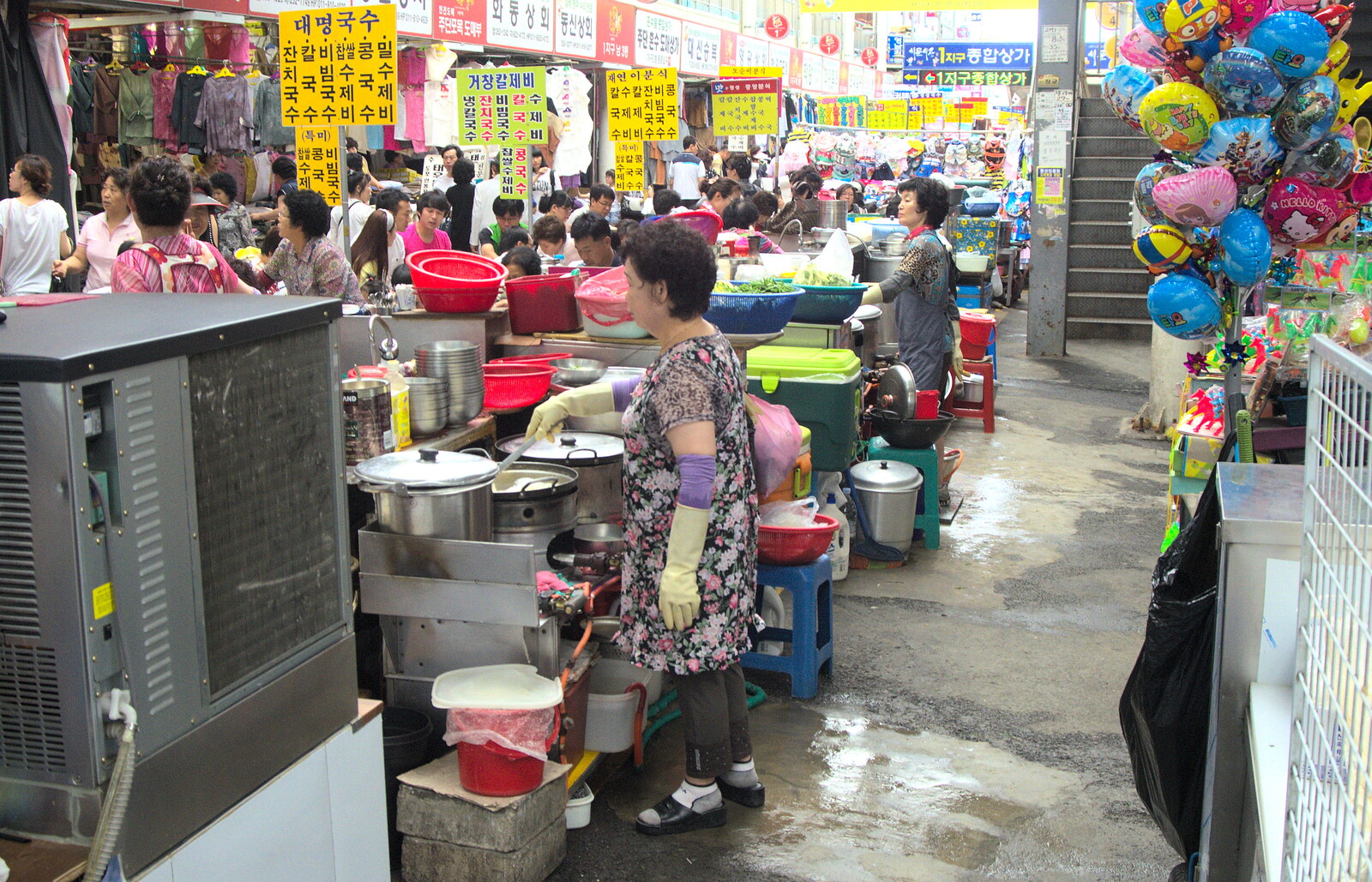 The 'food corridor' from Seomun Market, Daegu, South Korea - 1st July 2012