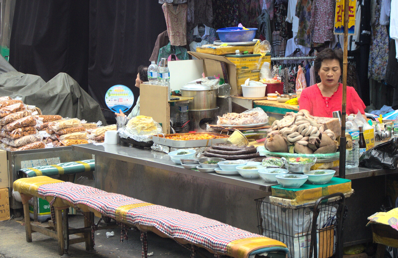 Another food shop waits for customers from Seomun Market, Daegu, South Korea - 1st July 2012